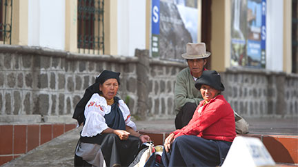 Marktplatz am Bahnhof in Riobamba
