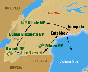 Uganda Rundreise beginnt in Entebbe