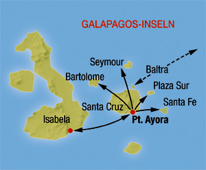 Karte Galapagos Inseln Reise