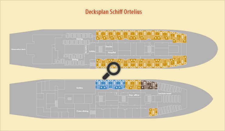 Decksplan Schiff Ortelius