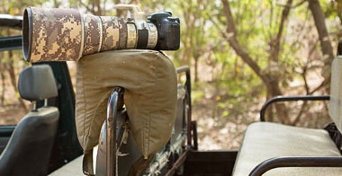 Sandsack oder auch Bohnensack genannt zum fotografieren auf einer Tiger-Safari